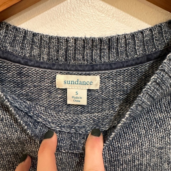 Sundance Valeria Women’s Sweater Small Round Hem Side Slit Vented Pullover Blue - Picture 6 of 10